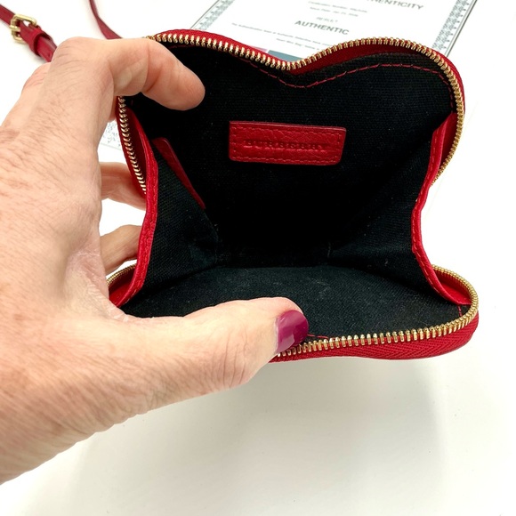 Burberry Red and Beige Heart Crossbody Bag #999 - Picture 3 of 4